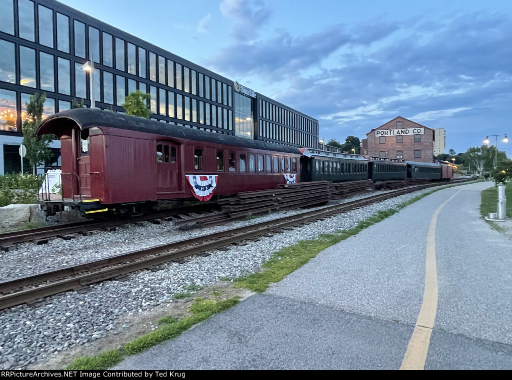 parked train set